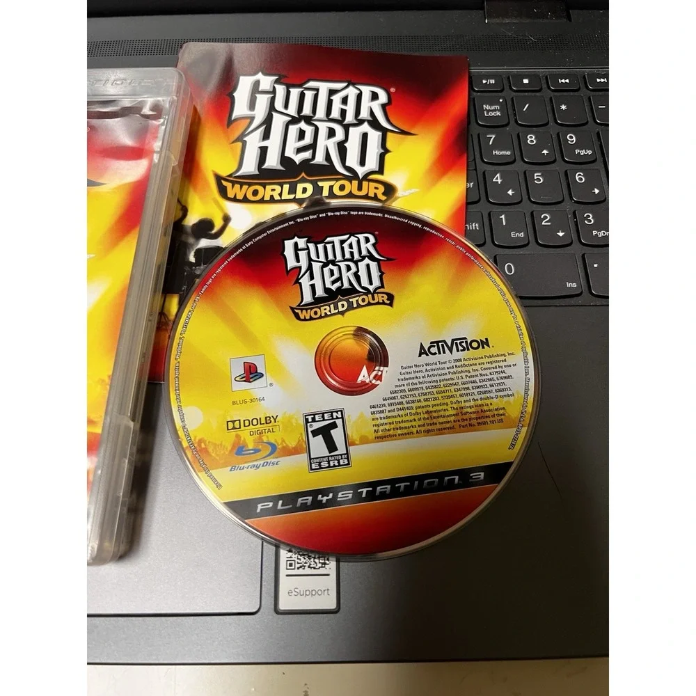 Guitar Hero‎ World Tour Sony PlayStation 3 PS3 Game Case Manual BLUS-30164